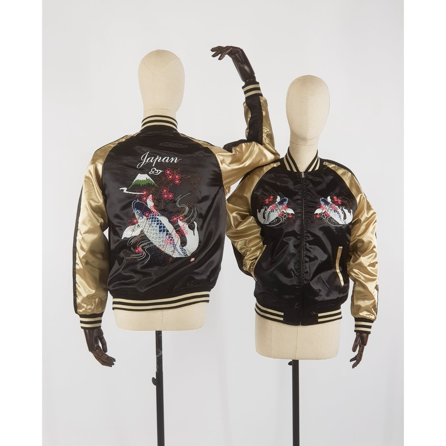 Sukajan Koi and Mount Fuji - Black