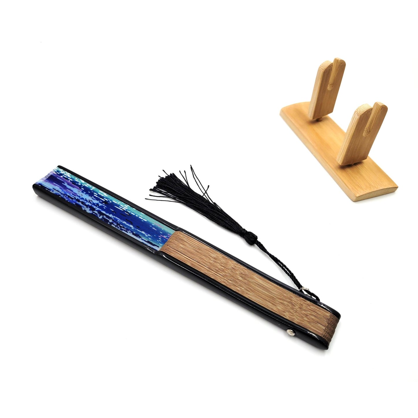 Éventail Luxe – Art Japonais Motif FUJI SAKURA