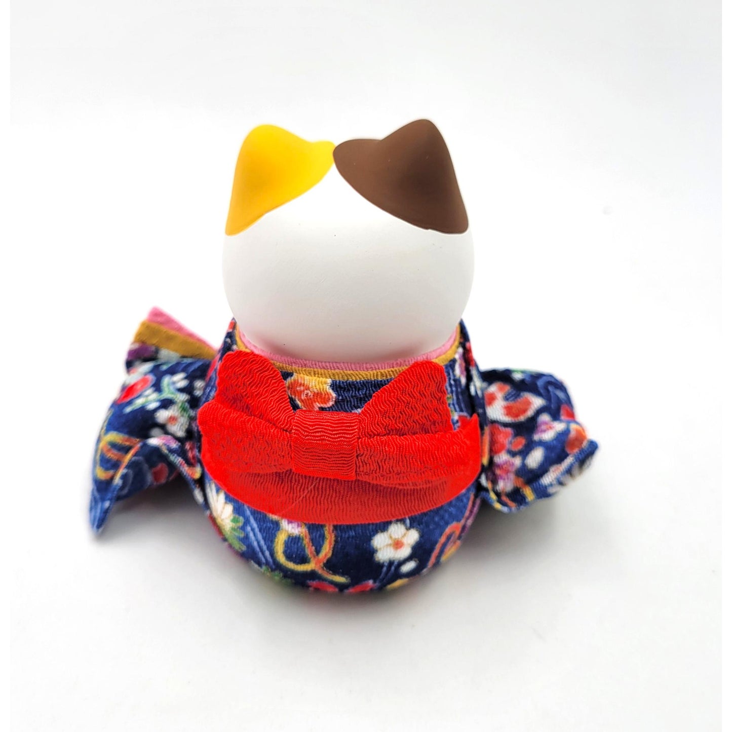 CHIRIMEN NEKO KIMONO BLUE