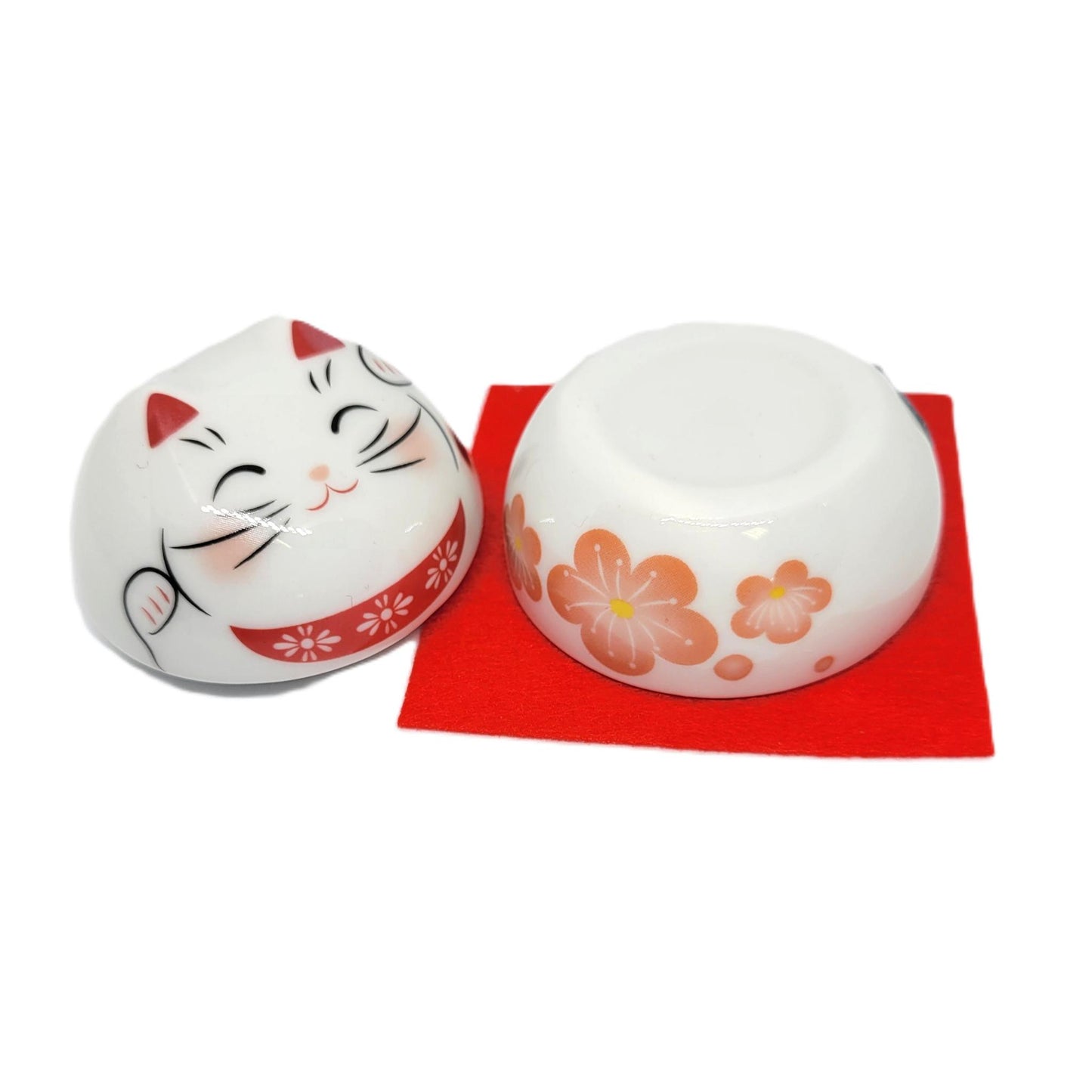 Boîte Maneki Neko levant les deux mains