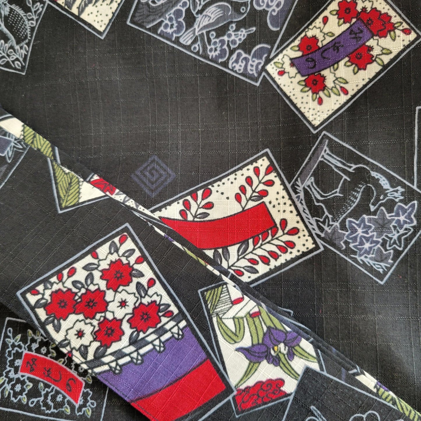 Men's Yukata Set – Hanafuda Pattern (Japanese Cards)