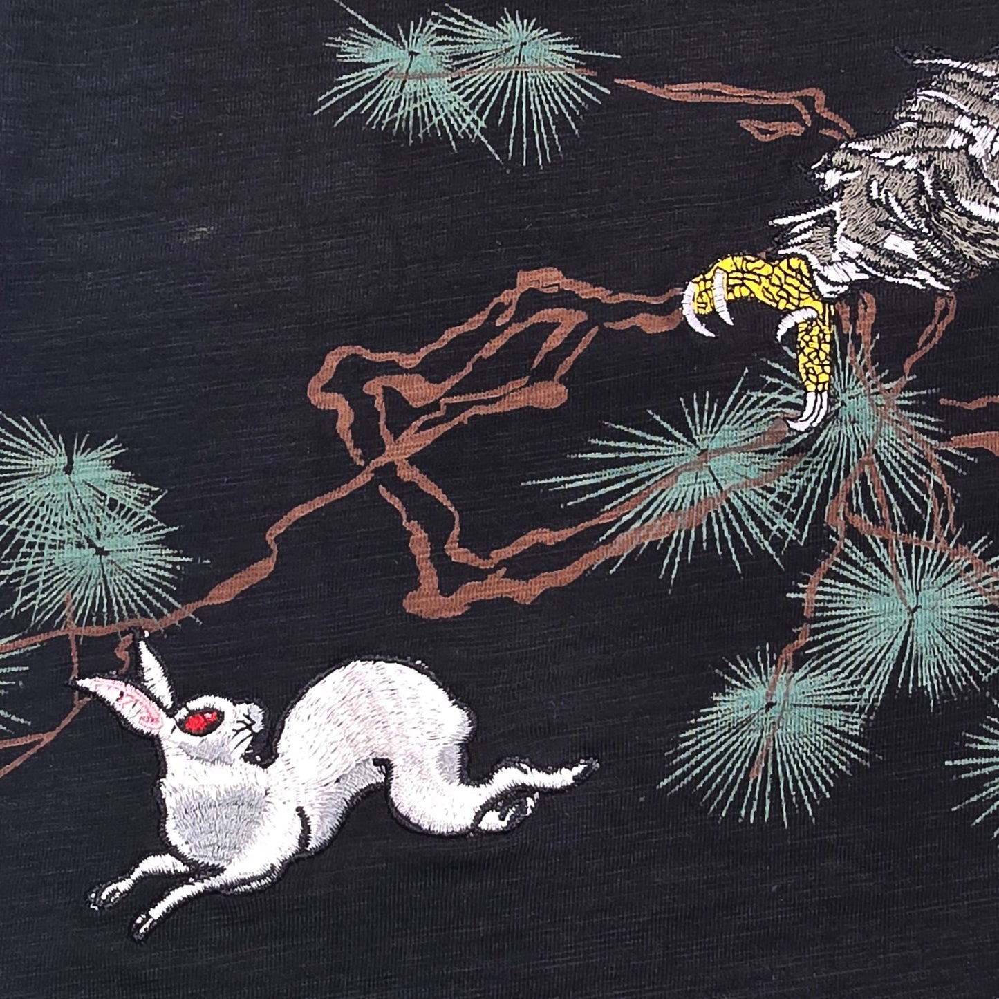 T-shirt à manches courtes NOIR - AIGLE ET USAGI