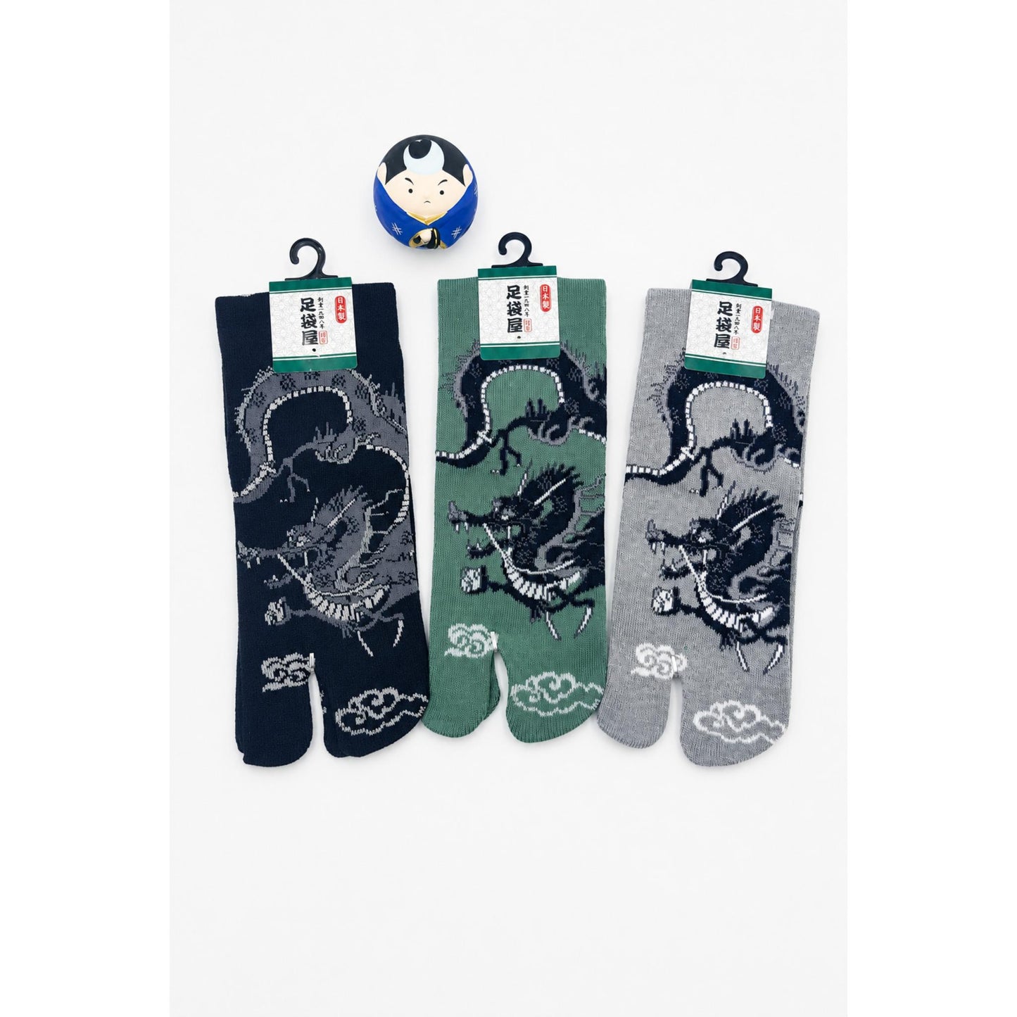 Chaussettes Japonaises Tabi en Coton et Motif Dragon Taille 40-45