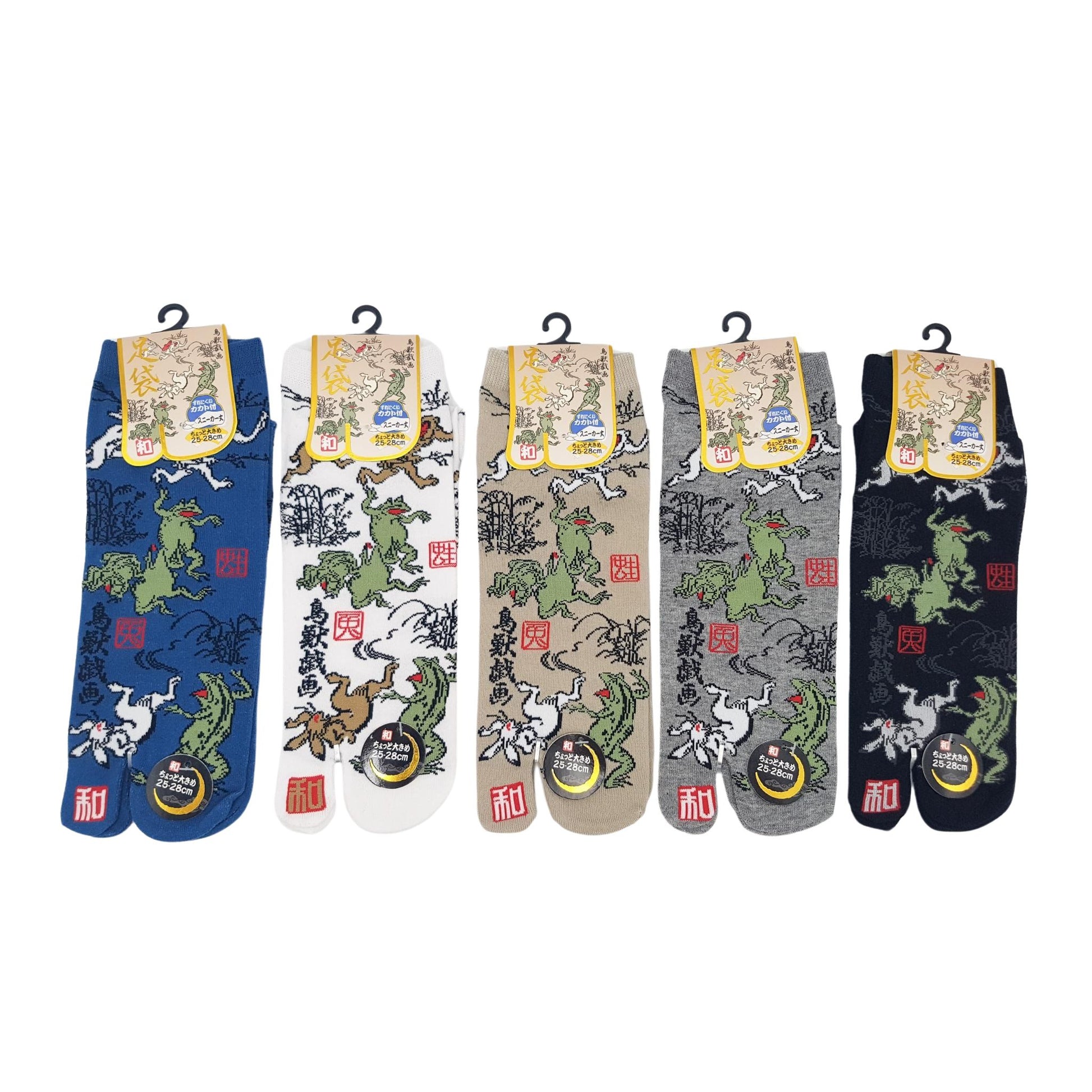 Chaussette Japonaises Tabi en coton - Grenouille et Lapin