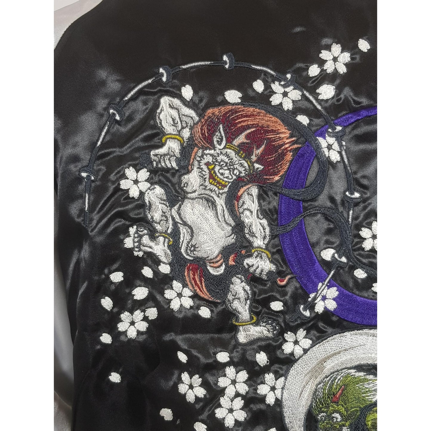 Sukajan Koi and Dragon - Navy