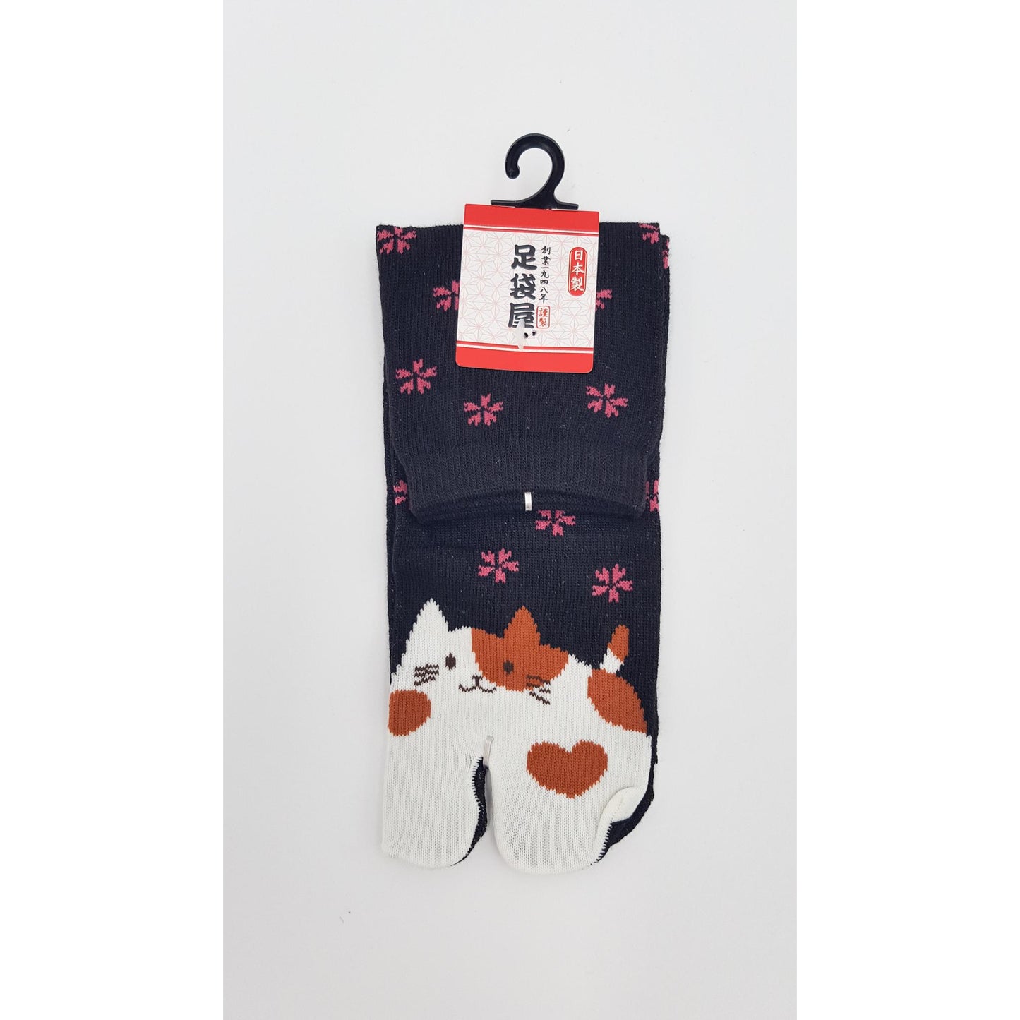 Chaussettes Japonaises Tabi en coton - Chat Kawaii