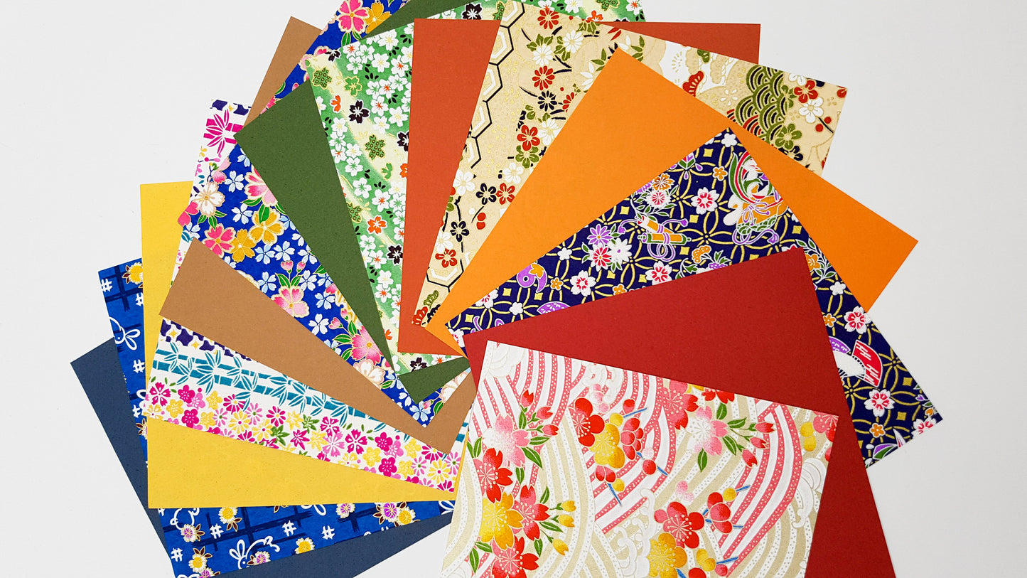 Assortiment de papier Origami Chiyogami - 40 feuilles