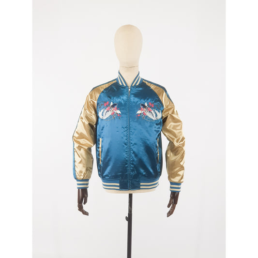 Sukajan Koi and Mount Fuji - Light Blue