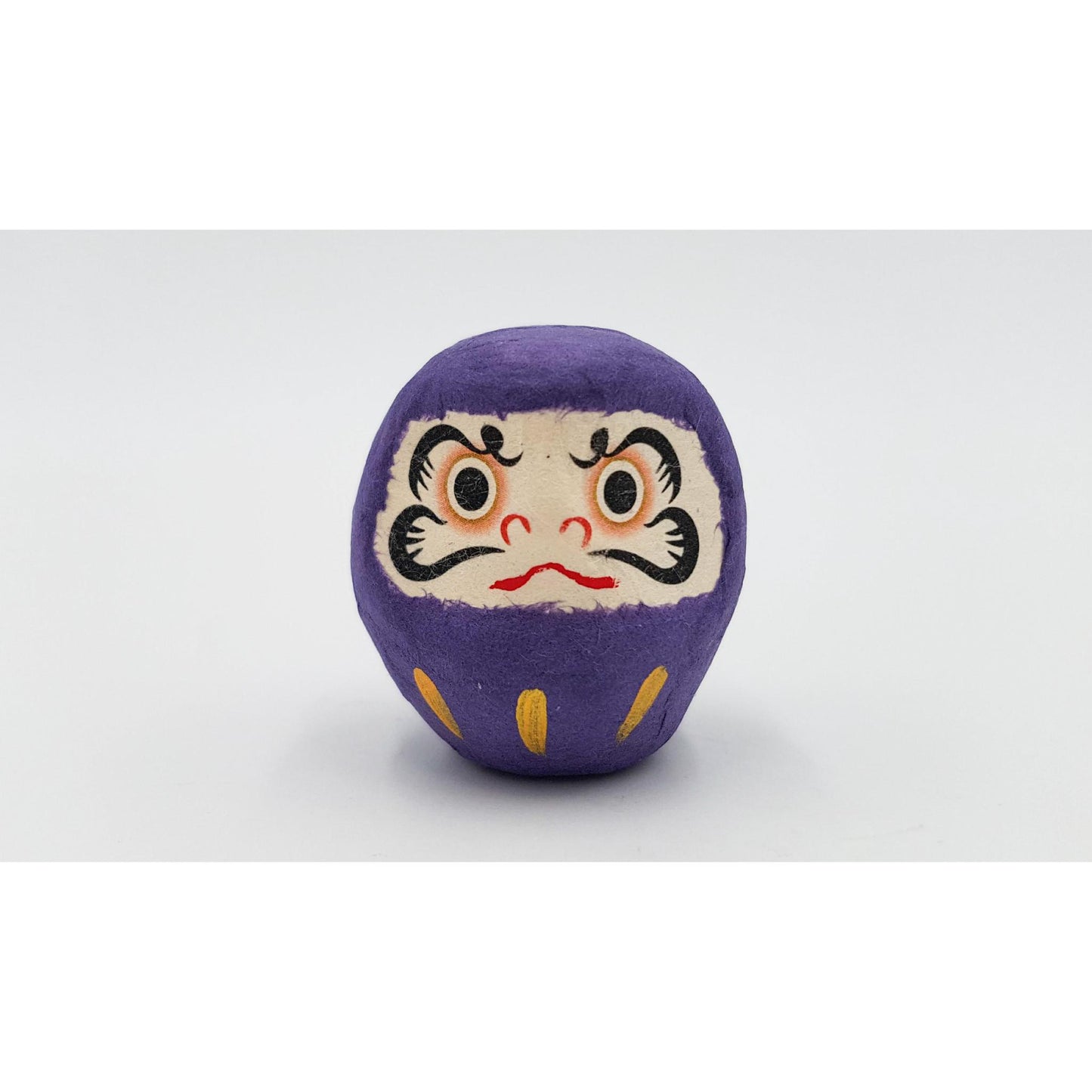 Mini Daruma en papier maché accompagné d'une prédiction