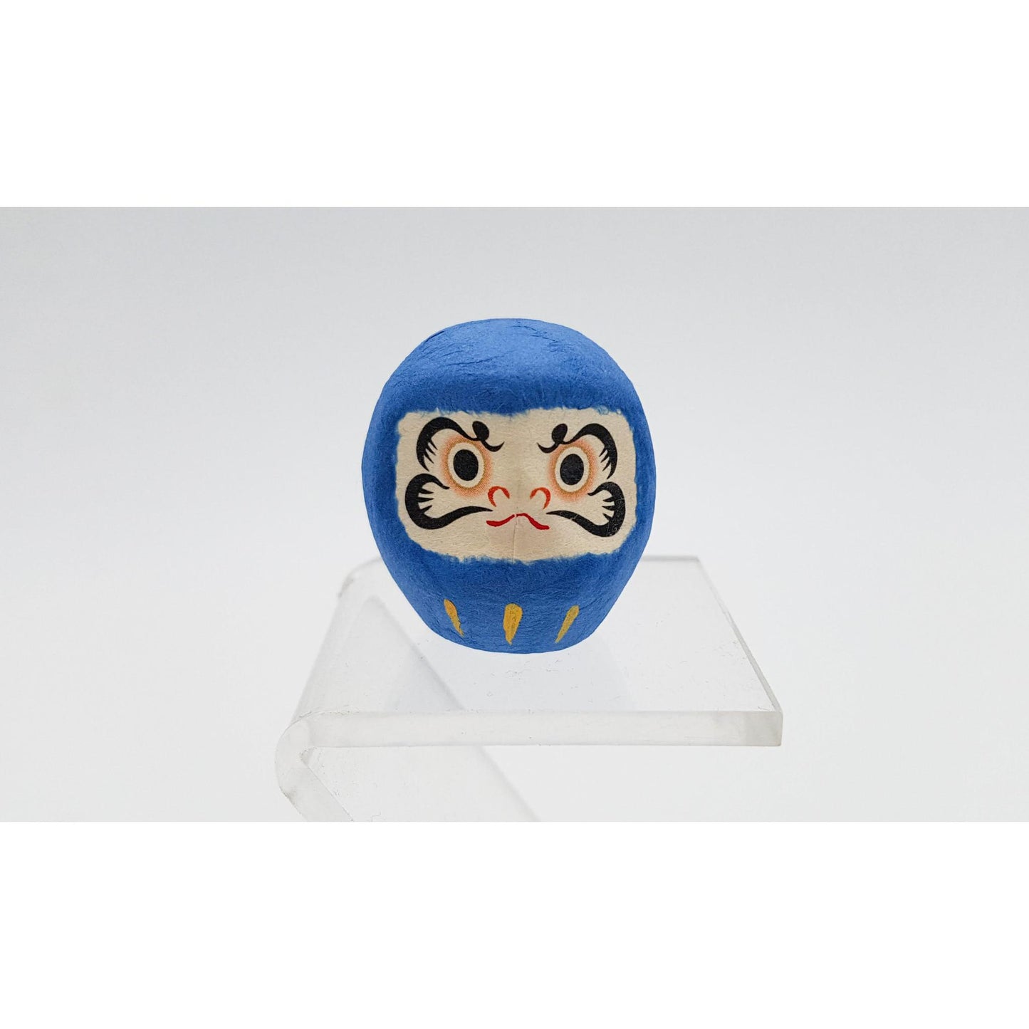 Mini Daruma en papier maché accompagné d'une prédiction