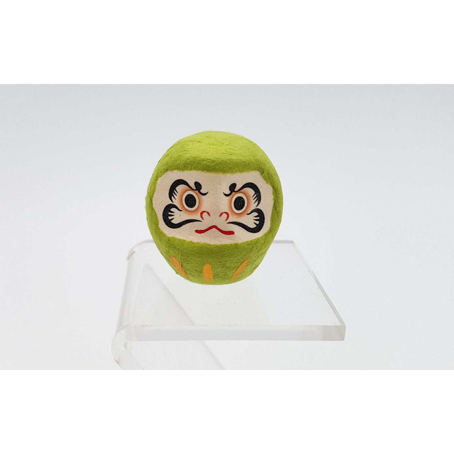 Mini Daruma en papier maché accompagné d'une prédiction