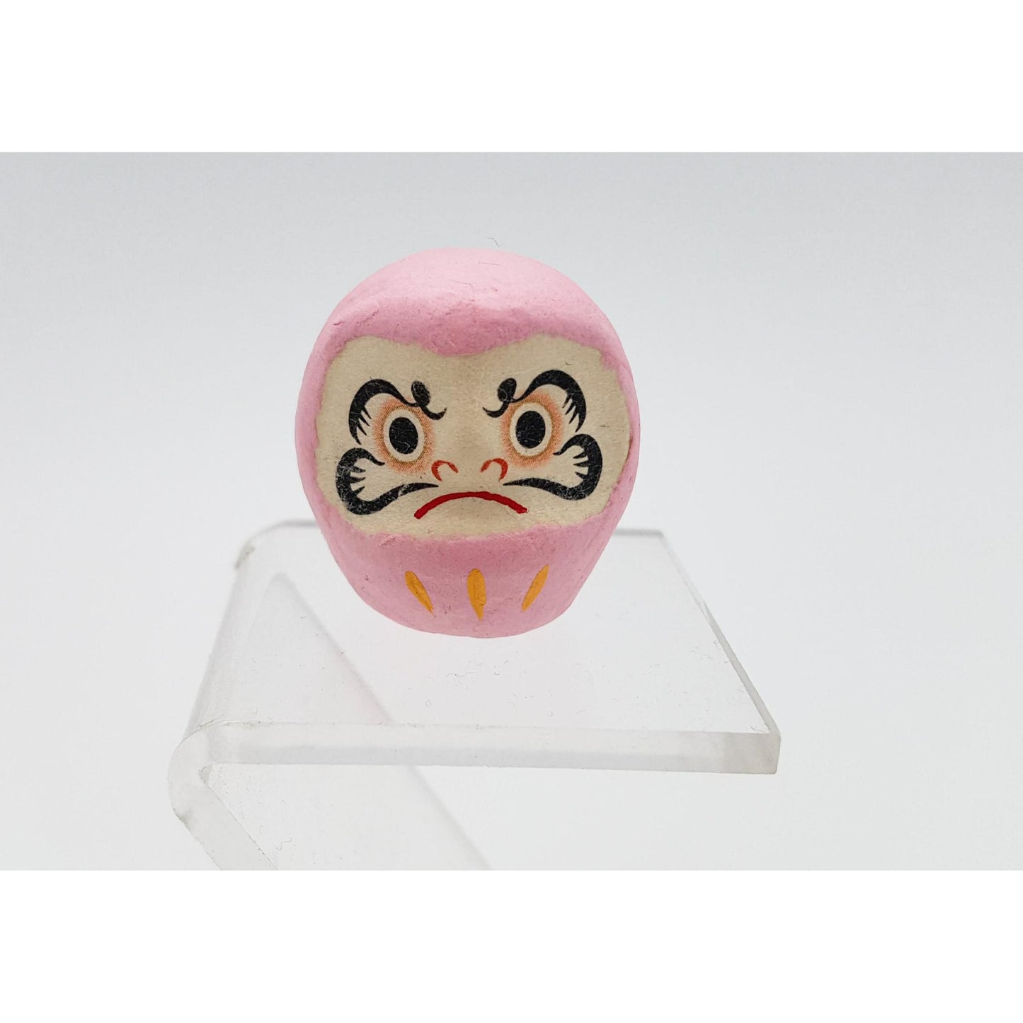 Mini Daruma en papier maché accompagné d'une prédiction