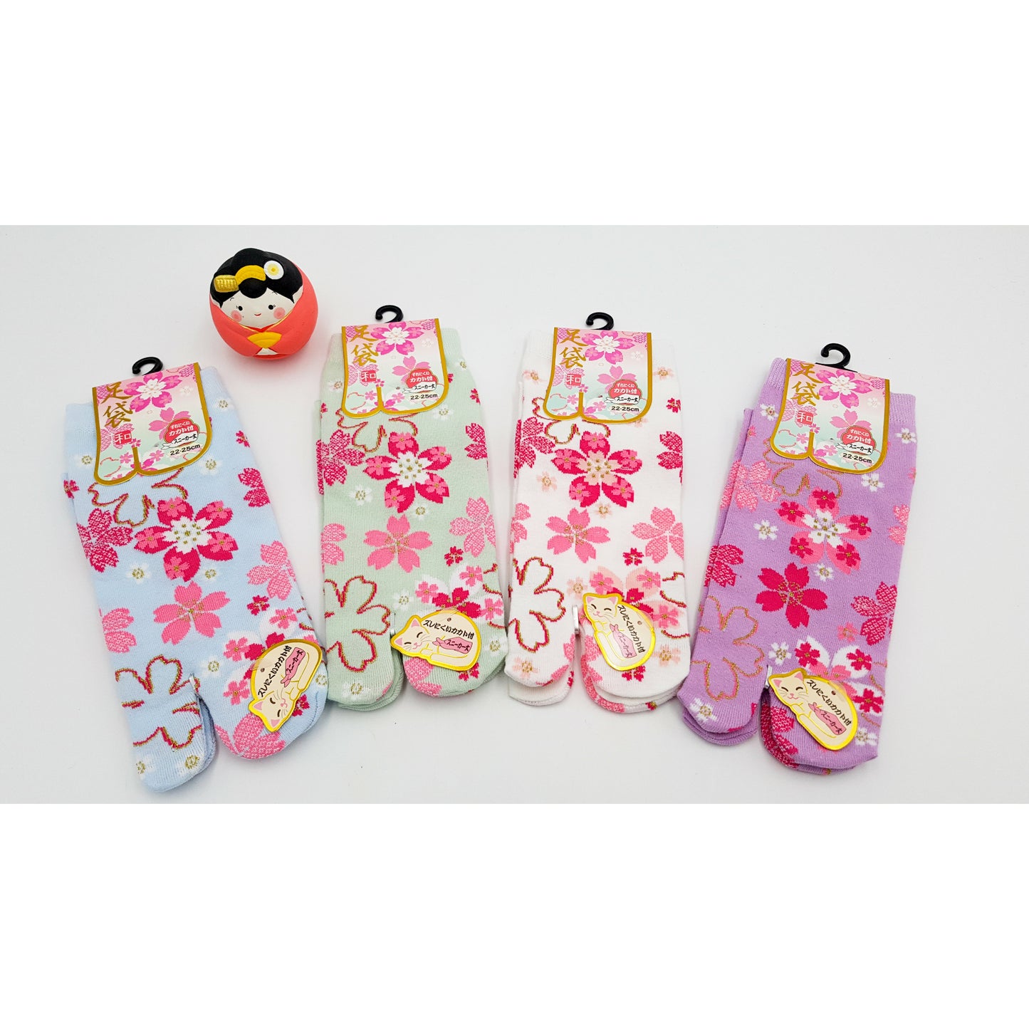 Chaussettes Japonaises Tabi en coton - Pluie de Fleur de Sakura