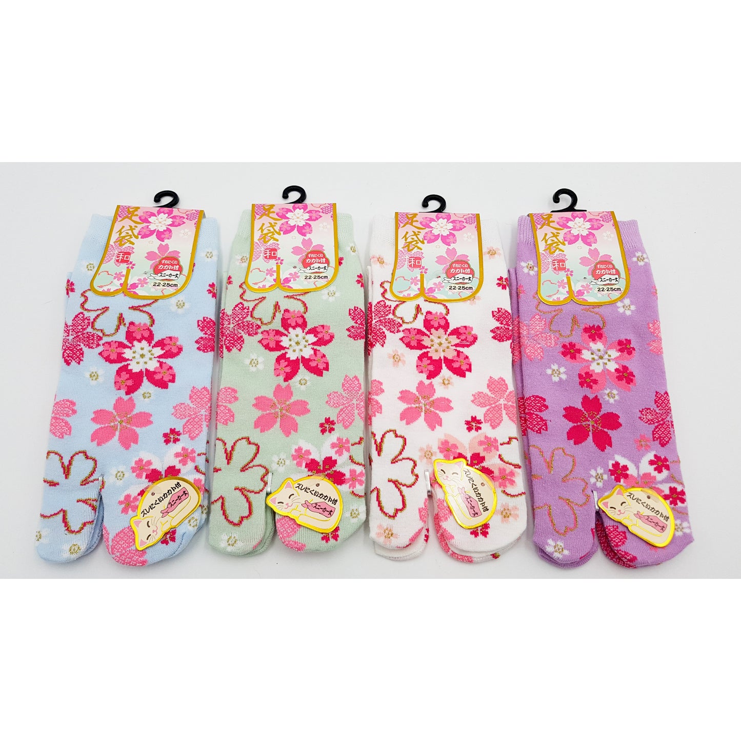 Chaussettes Japonaises Tabi en coton - Pluie de Fleur de Sakura