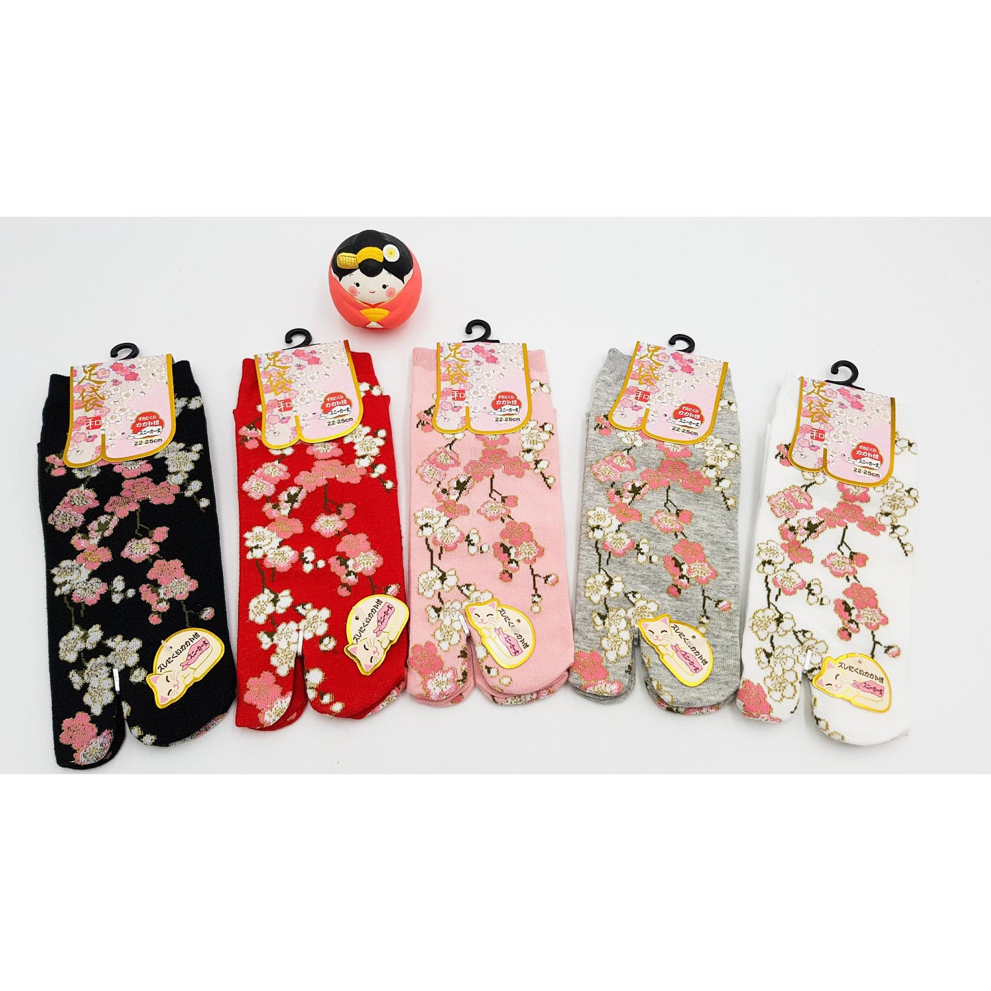 Chaussettes Japonaises Tabi en coton - Fleur d'Abricotier