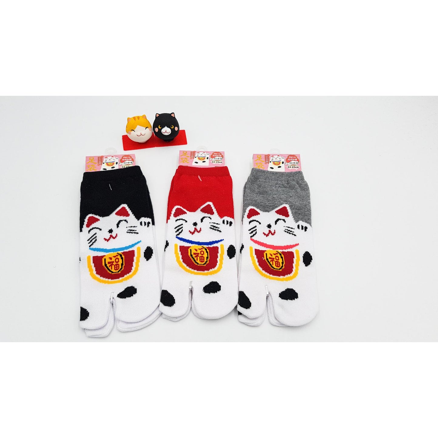 Chaussettes Japonaises Tabi en coton - Manekineko