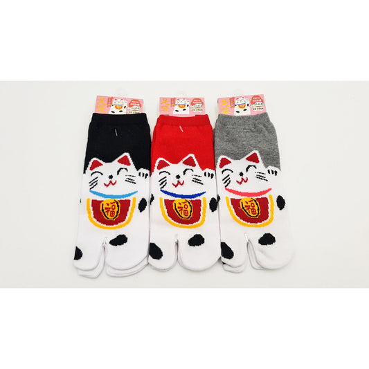 Chaussettes Japonaises Tabi en coton - Manekineko