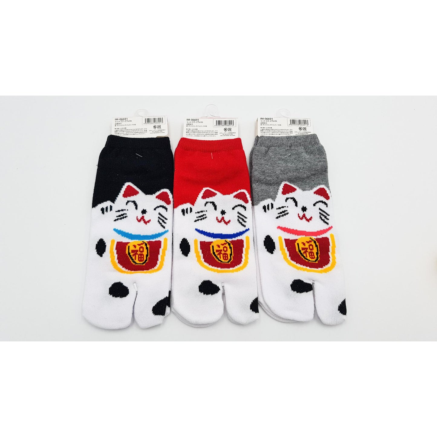 Chaussettes Japonaises Tabi en coton - Manekineko