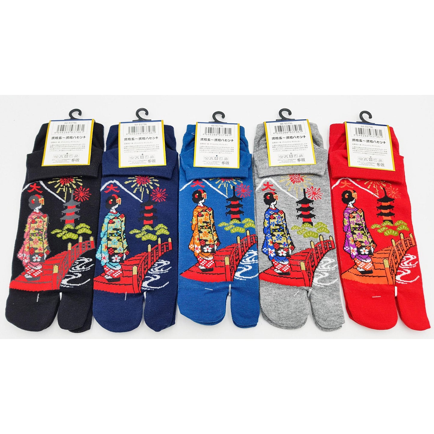 Chaussettes Japonaises Tabi en coton - Geisha & Pont Taille Large