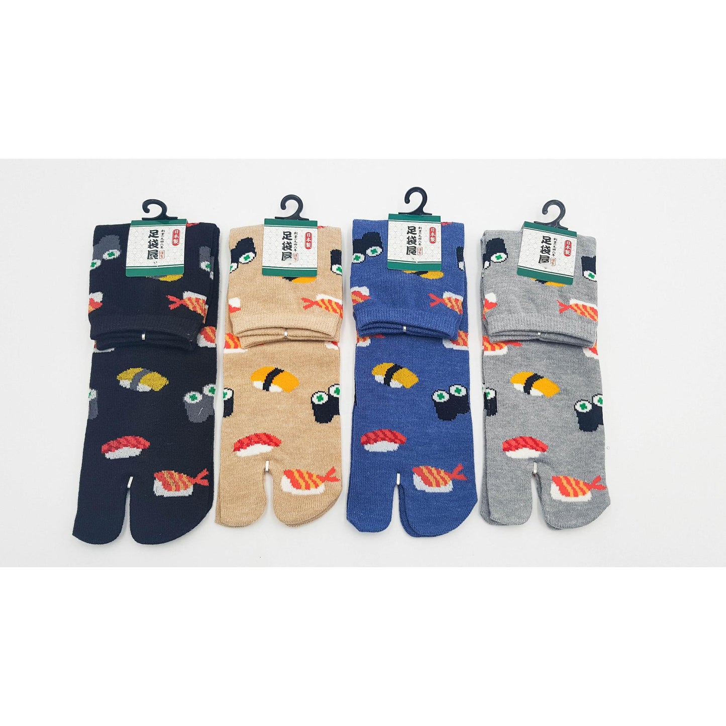 Chaussettes Japonaises Tabi en coton - Sushi et Maki Taille Large