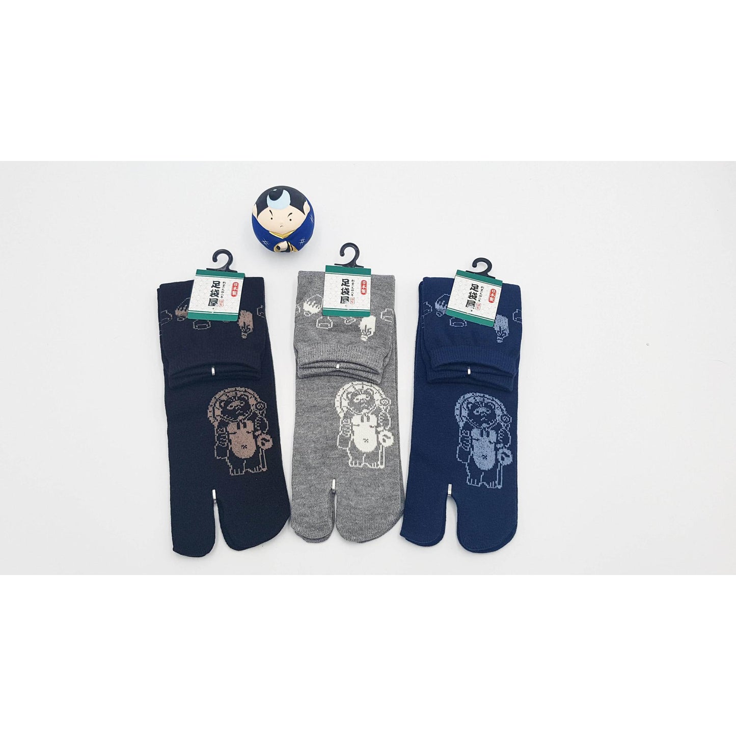 Chaussettes Japonaises Tabi en coton - Tanuki Taille Large