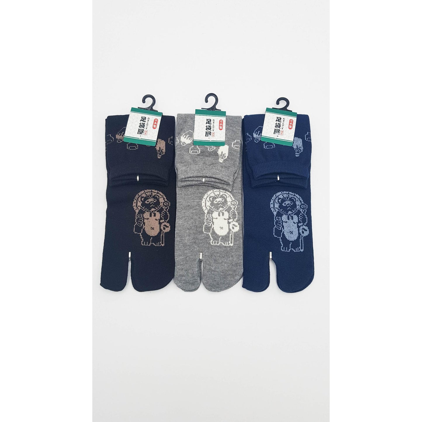 Chaussettes Japonaises Tabi en coton - Tanuki Taille Large