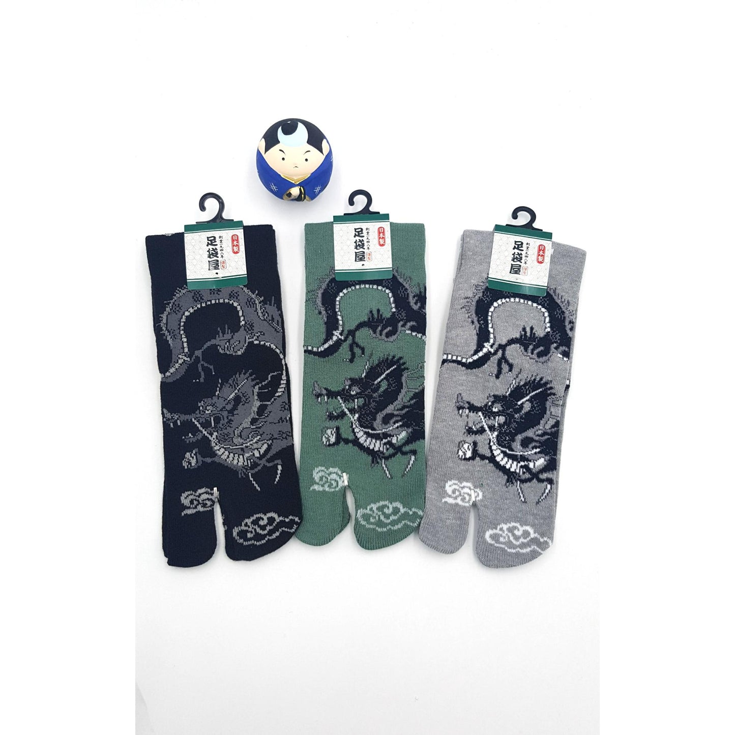Chaussettes Japonaises Tabi en Coton et Motif Dragon Taille 40-45