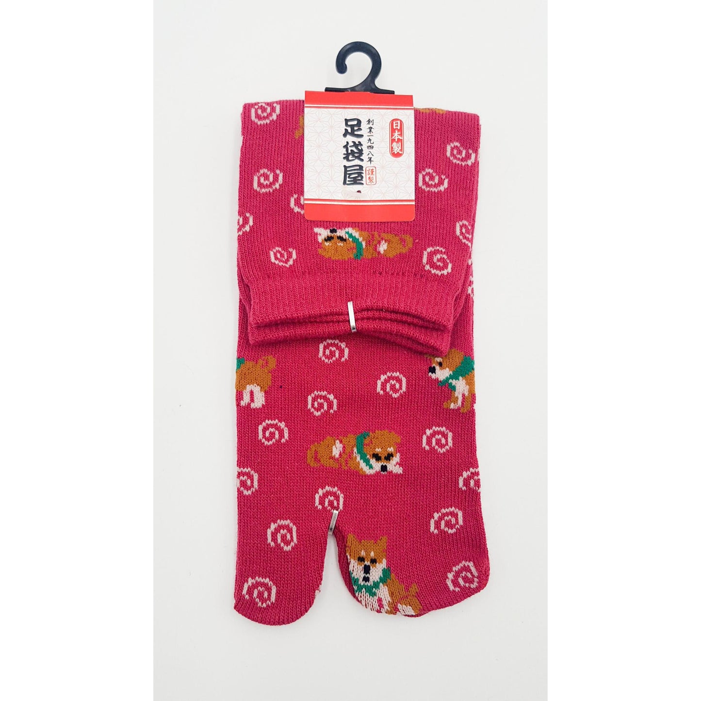 Chaussettes Japonaises Tabi en coton - Chien Inu et Spirale