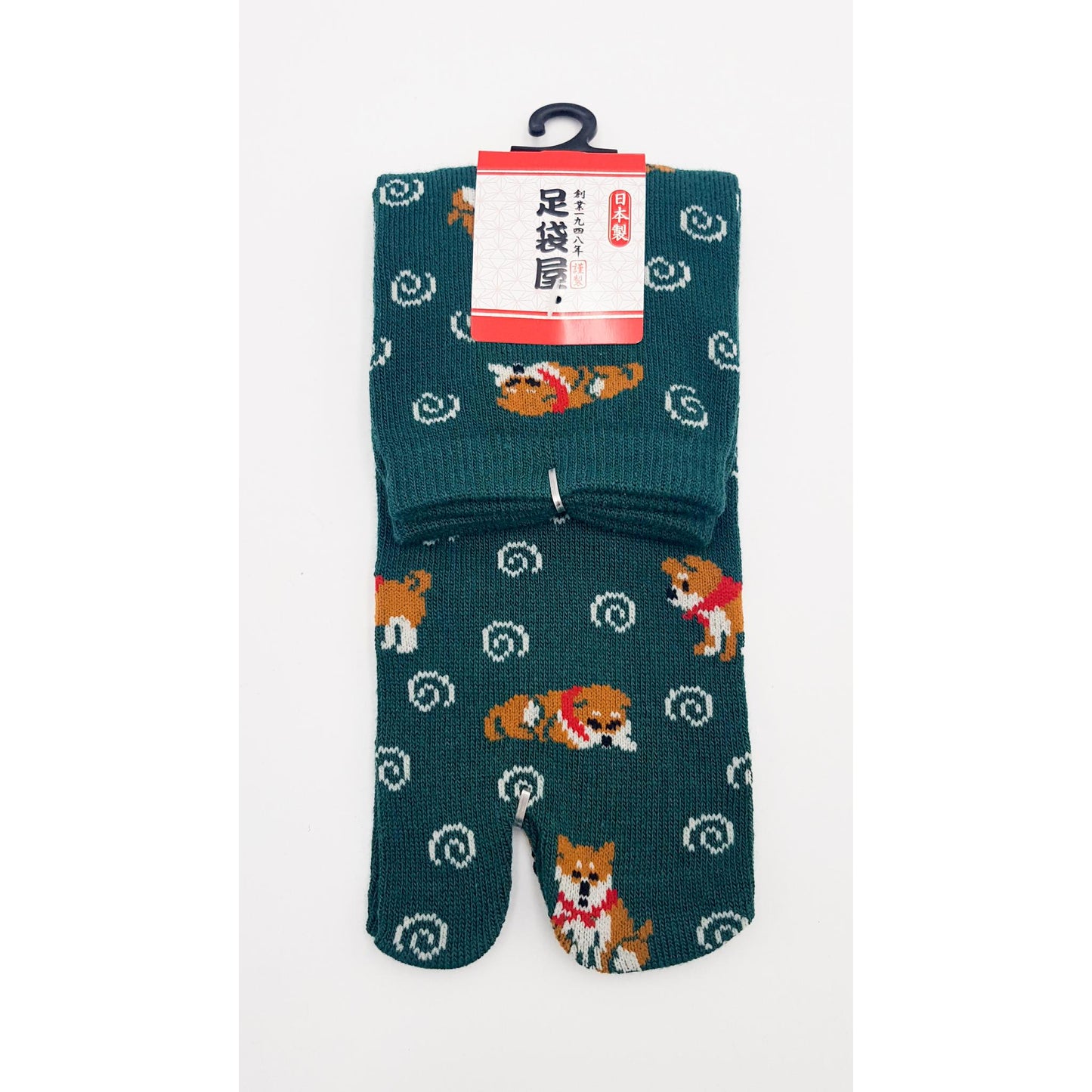 Chaussettes Japonaises Tabi en coton - Chien Inu et Spirale