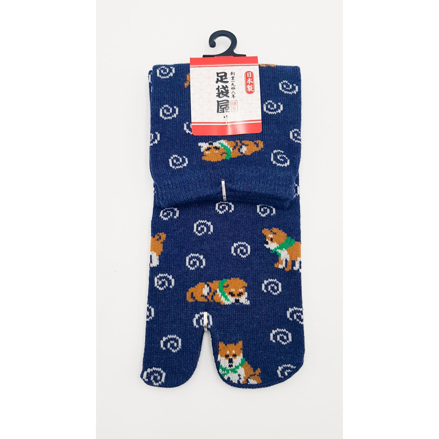 Chaussettes Japonaises Tabi en coton - Chien Inu et Spirale