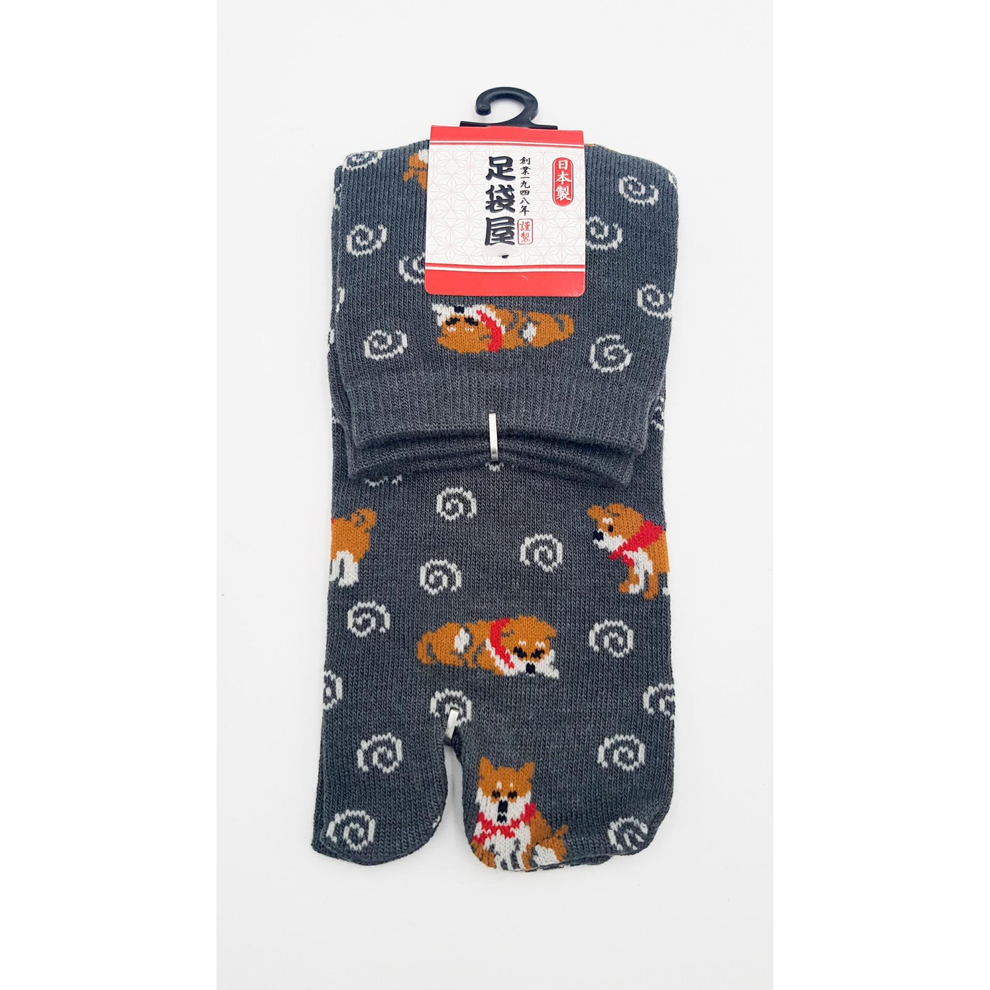 Chaussettes Japonaises Tabi en coton - Chien Inu et Spirale