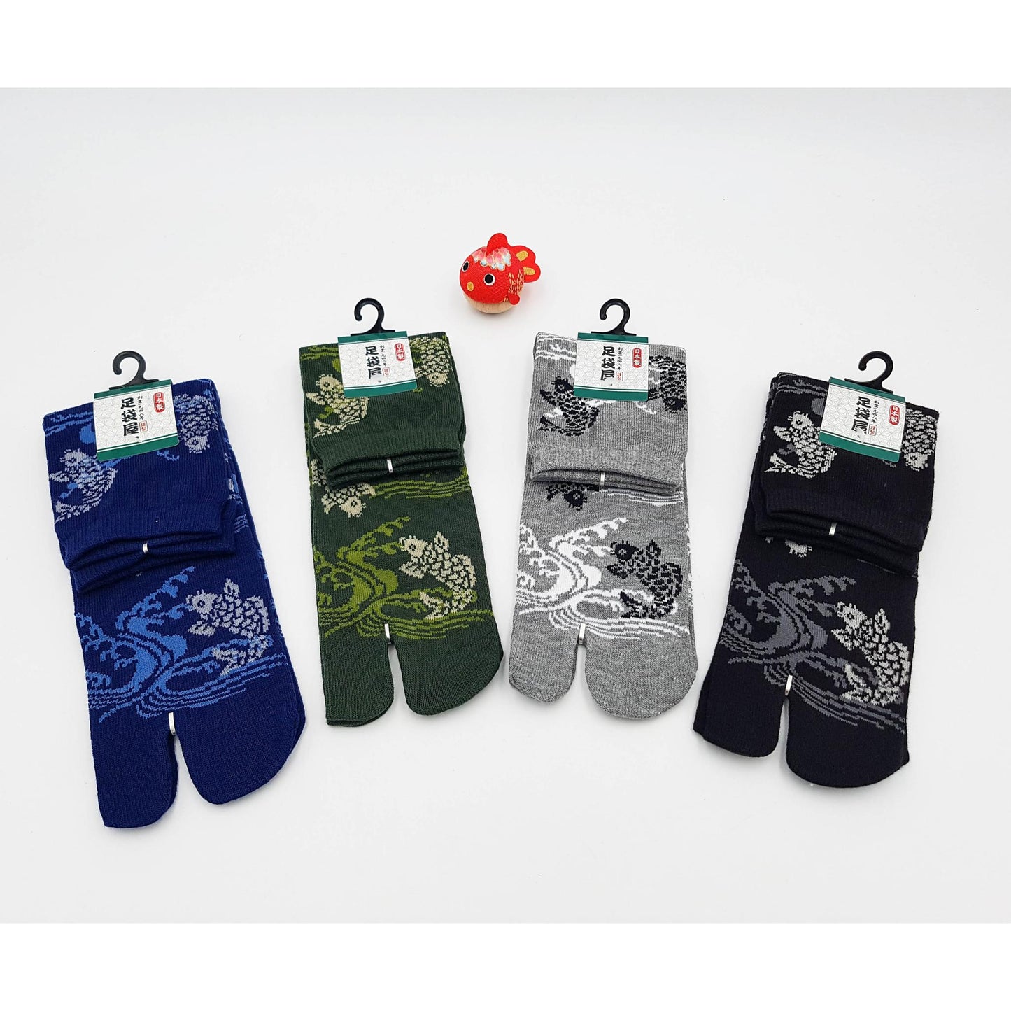 Chaussettes Japonaises Tabi en coton - Koi et Vague Tigre Taille Large