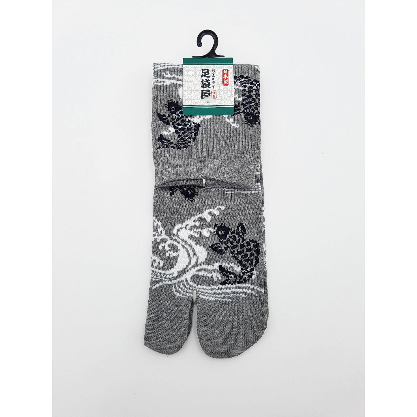 Chaussettes Japonaises Tabi en coton - Koi et Vague Tigre Taille Large