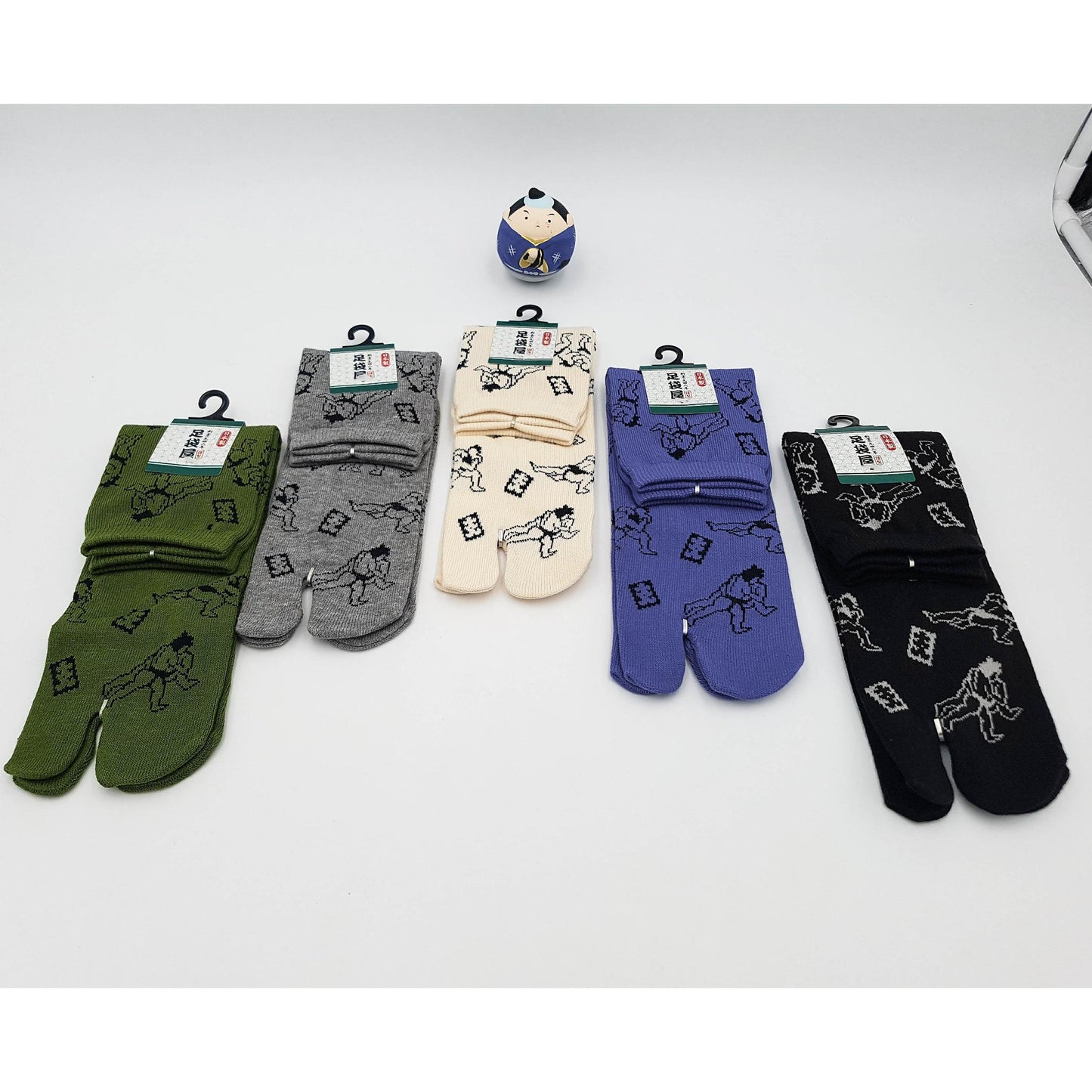 Chaussettes Japonaises Tabi en coton - Sumotori Taille Large