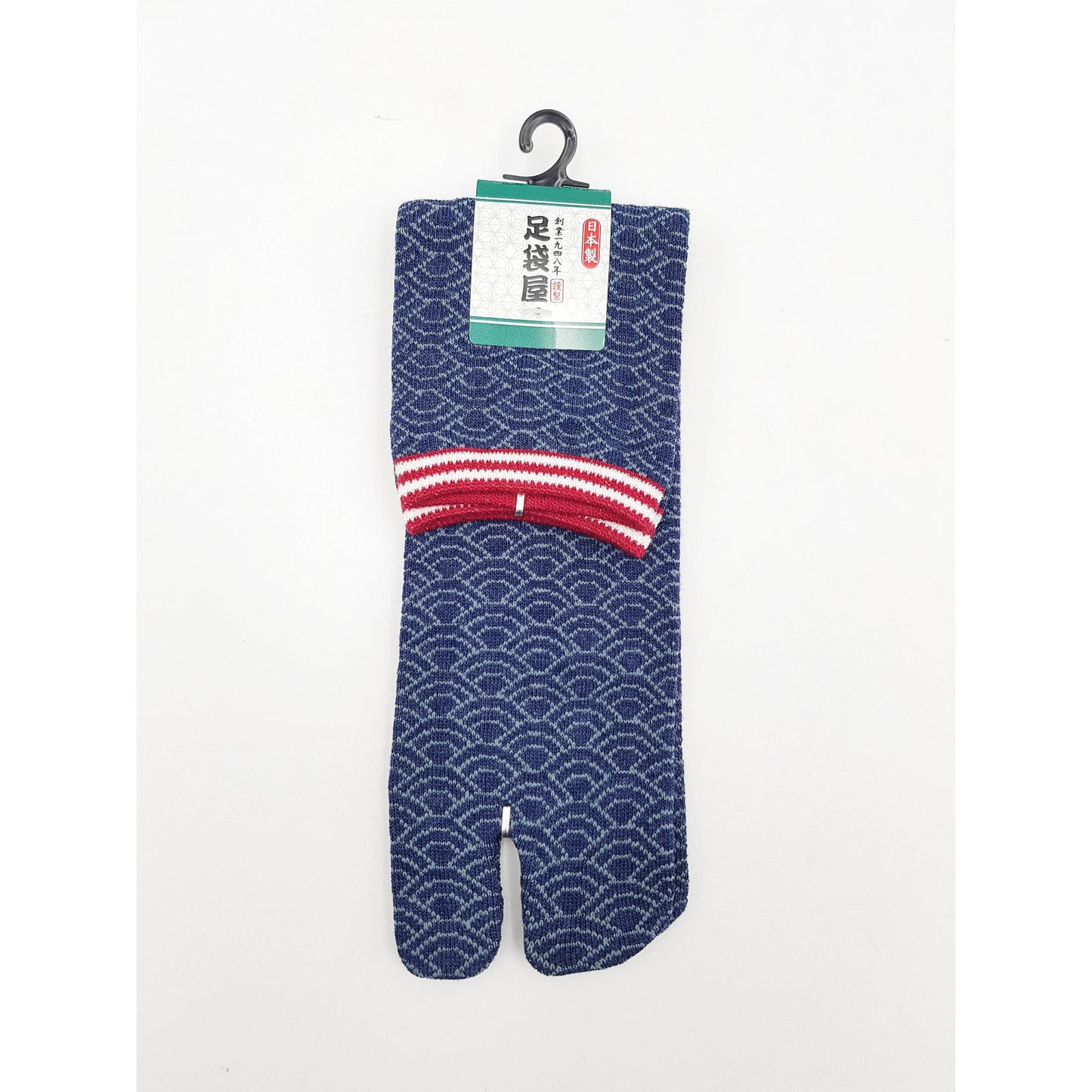 Chaussettes Japonaises Tabi en coton - Seigaiha Taille Large