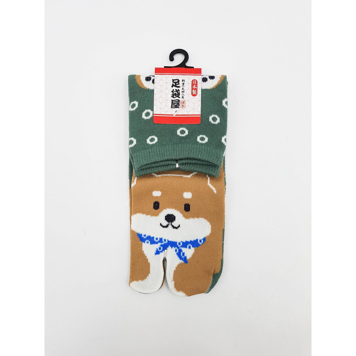 Japanese Tabi cotton socks - Shiba Inu dog design EU 34 to 40