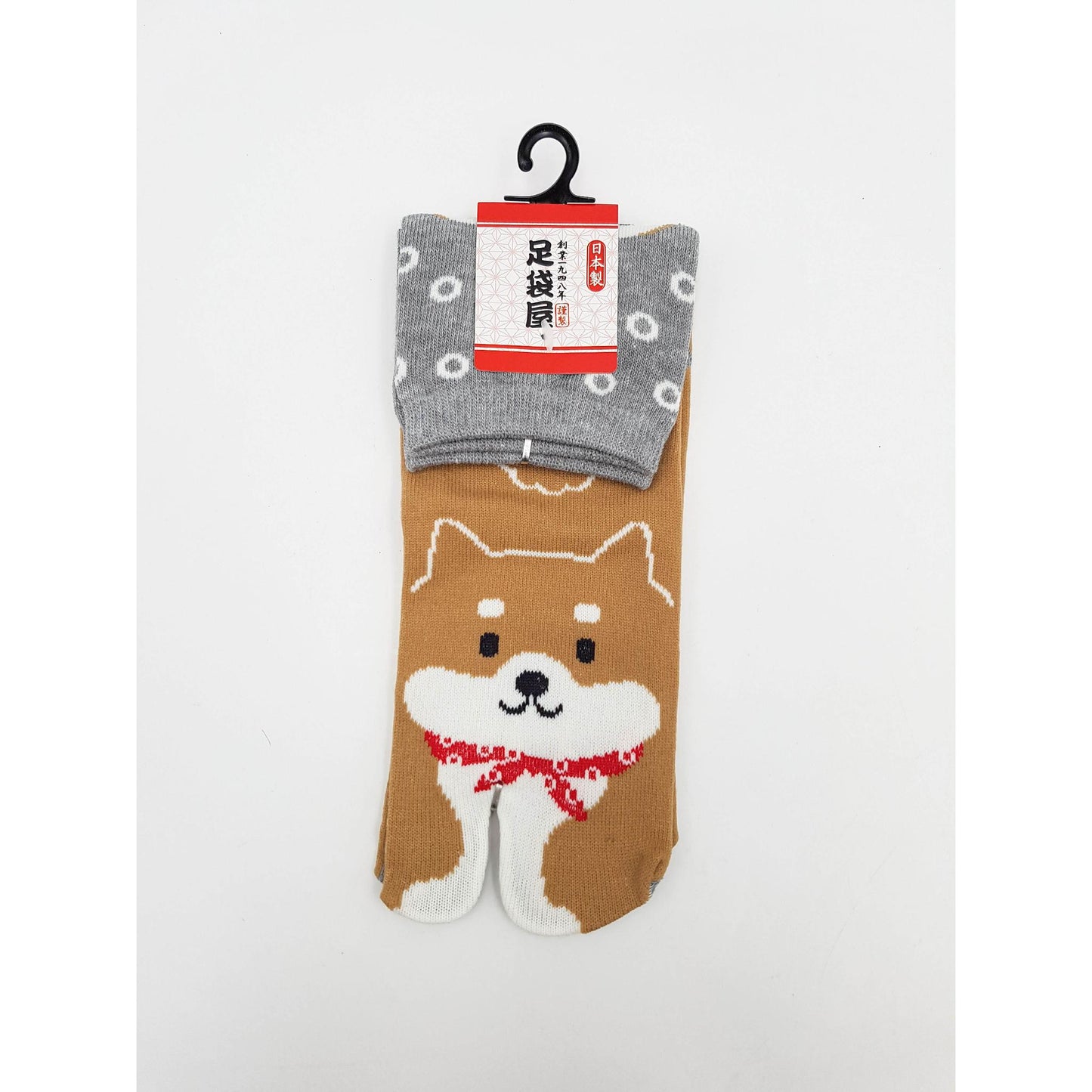 Japanese Tabi cotton socks - Shiba Inu dog design EU 34 to 40