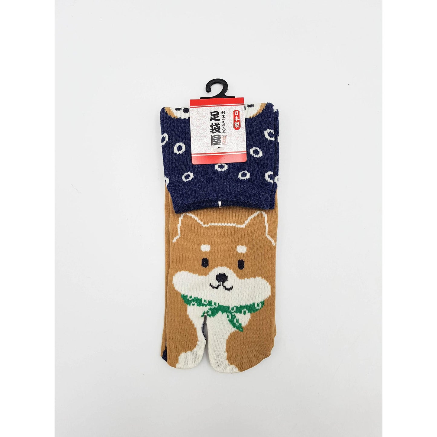 Japanese Tabi cotton socks - Shiba Inu dog design EU 34 to 40