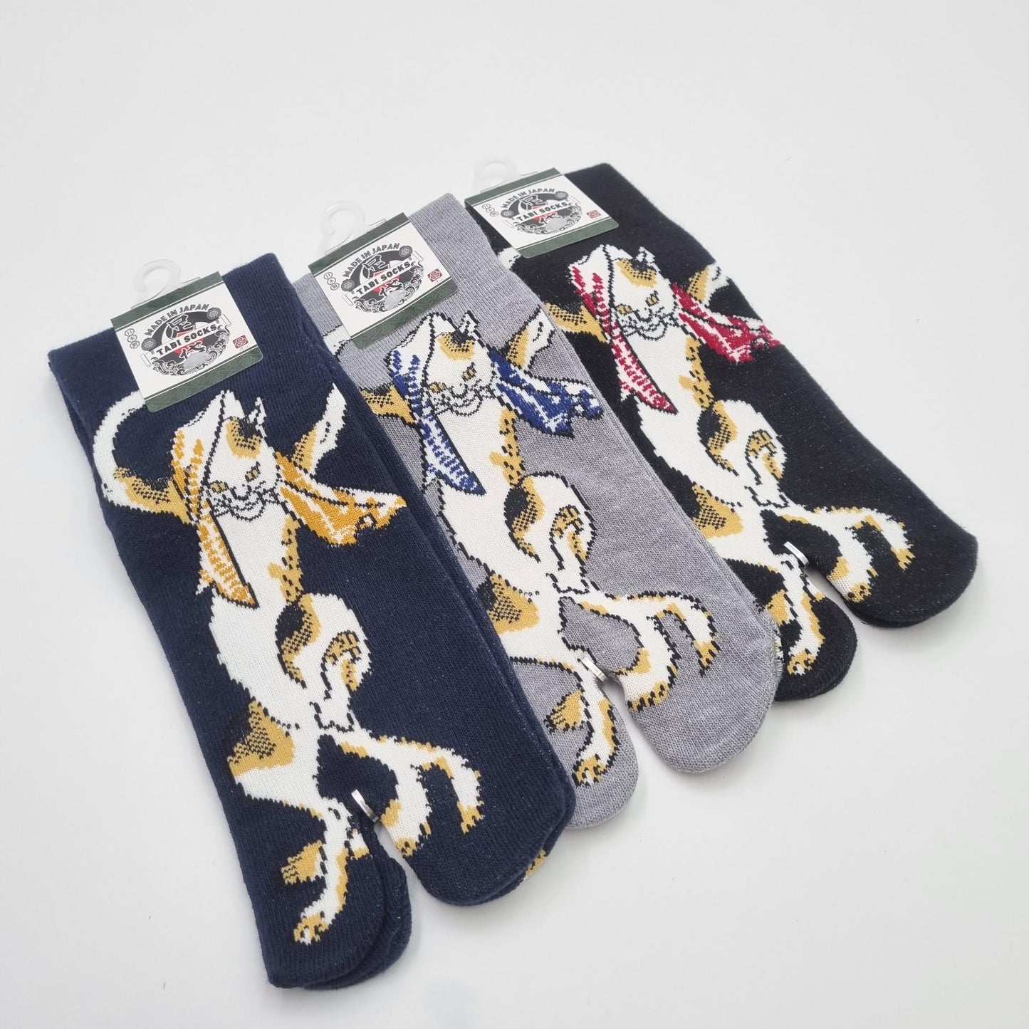 Chaussettes Japonaises Tabi en coton - Chat Dansant Taille Large