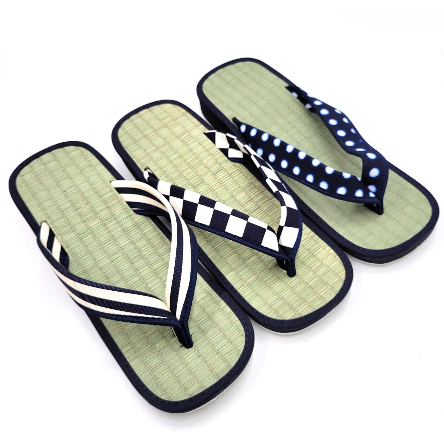 ZORI japonaise Homme_ Linéaire,pois et à carreaux