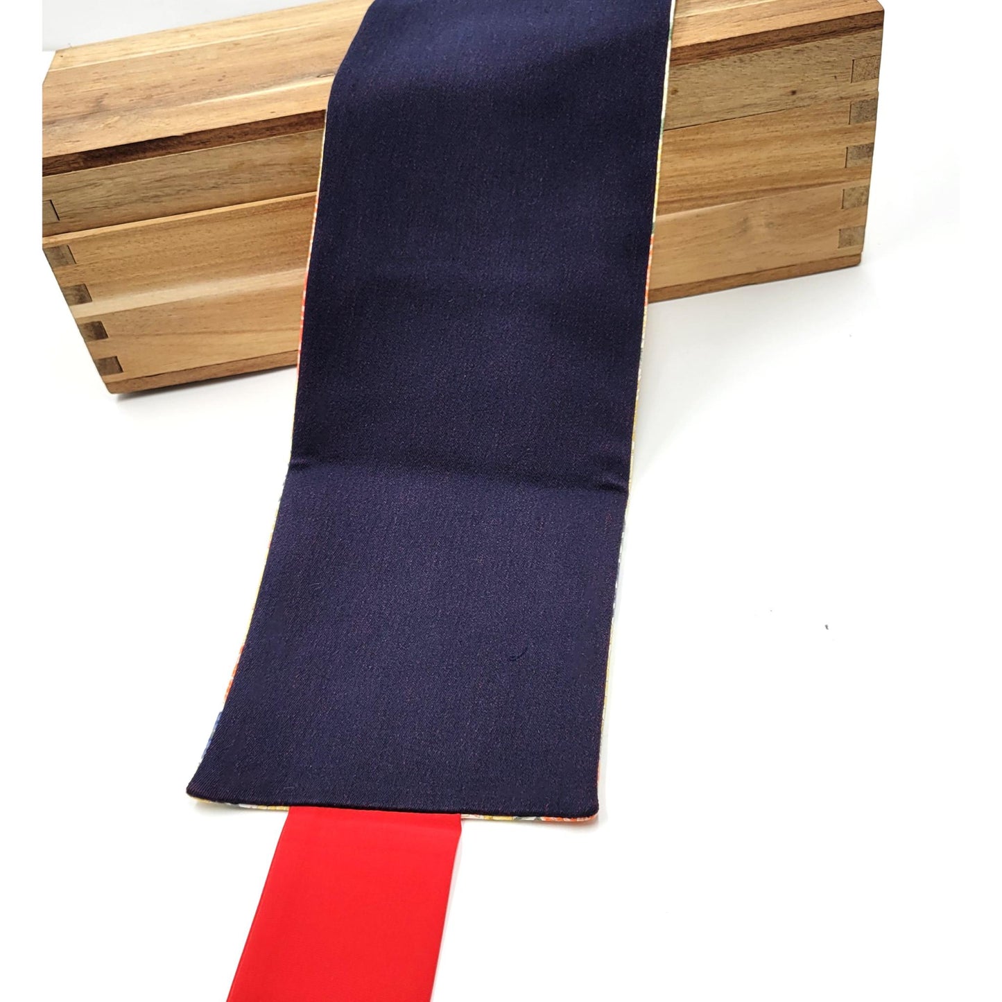 Ceinture réversible Musubi en coton - Pivoine et Chrysanthème