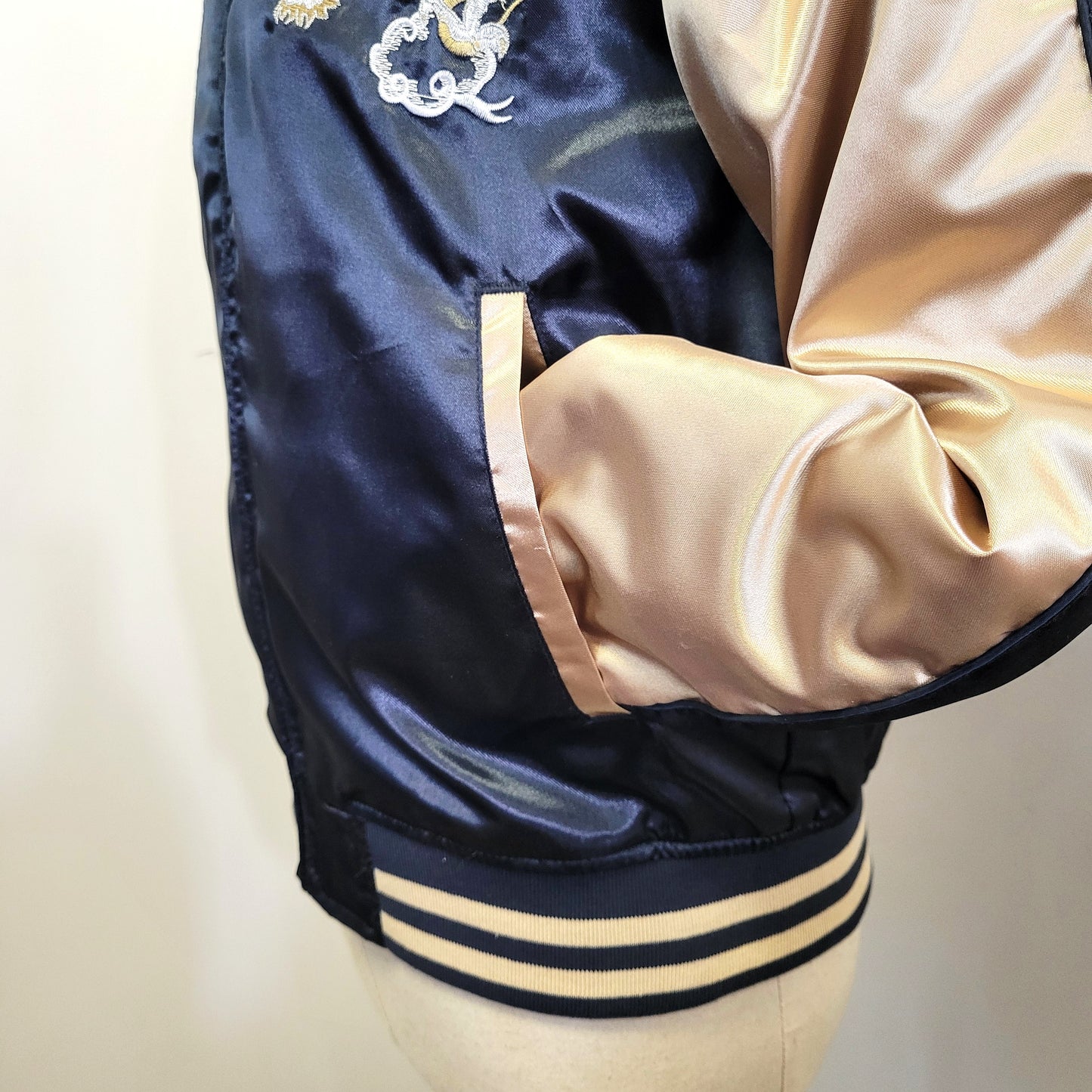 Sukajan Koi and Dragon - Navy