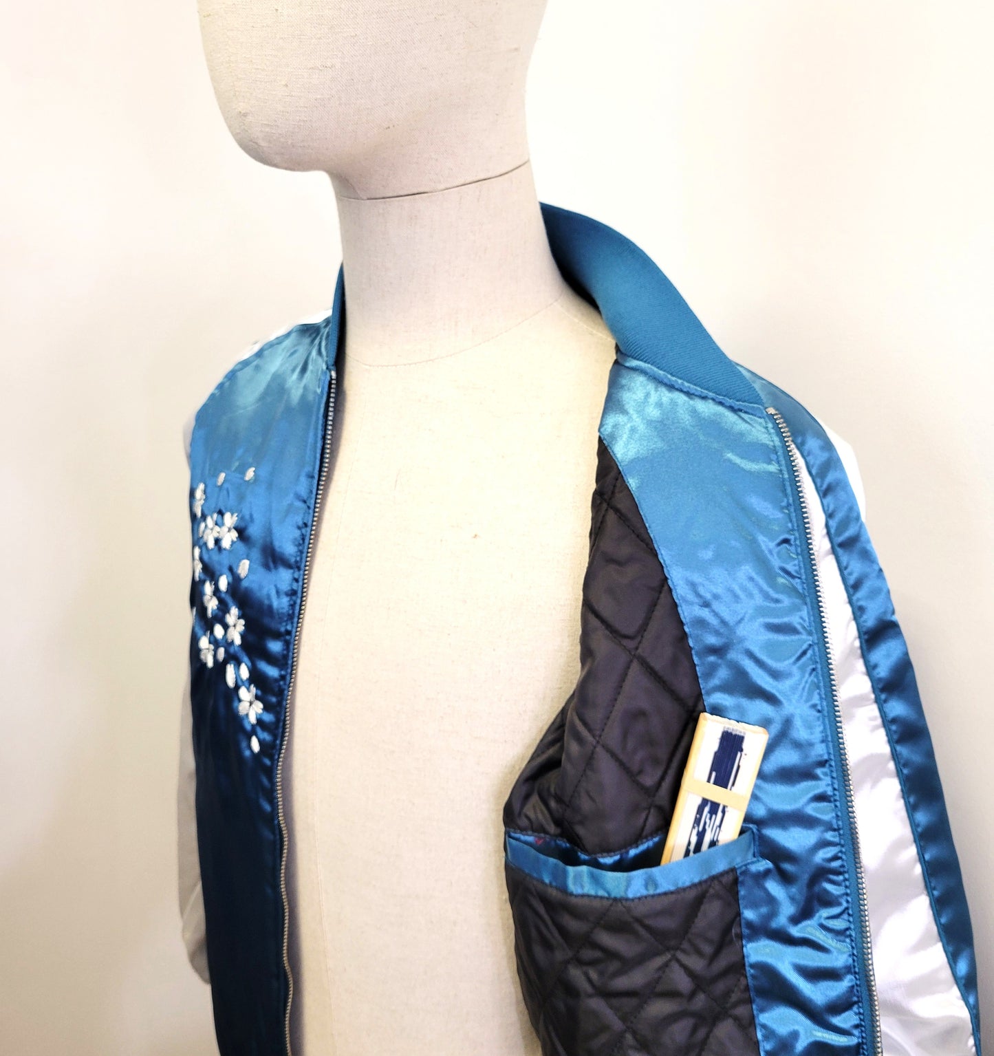 Sukajan Koi and Dragon - Navy