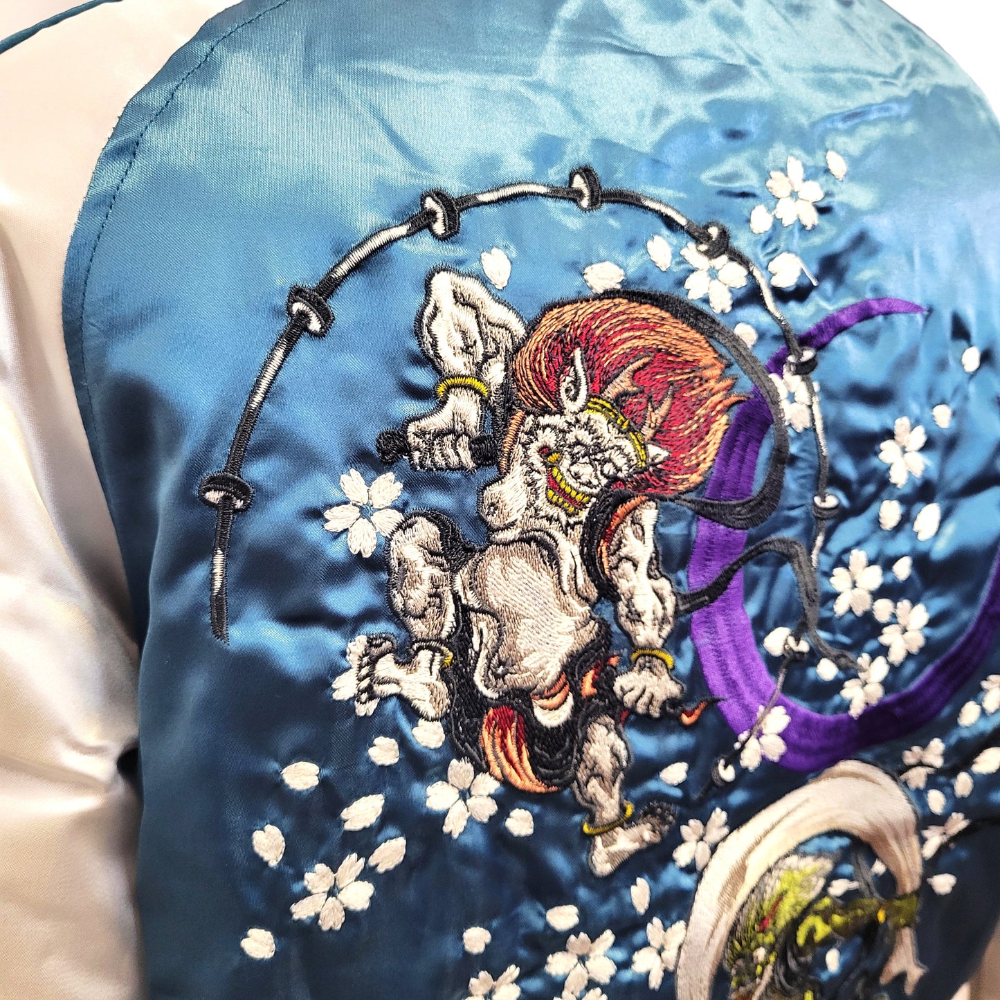 Sukajan Koi and Dragon - Navy