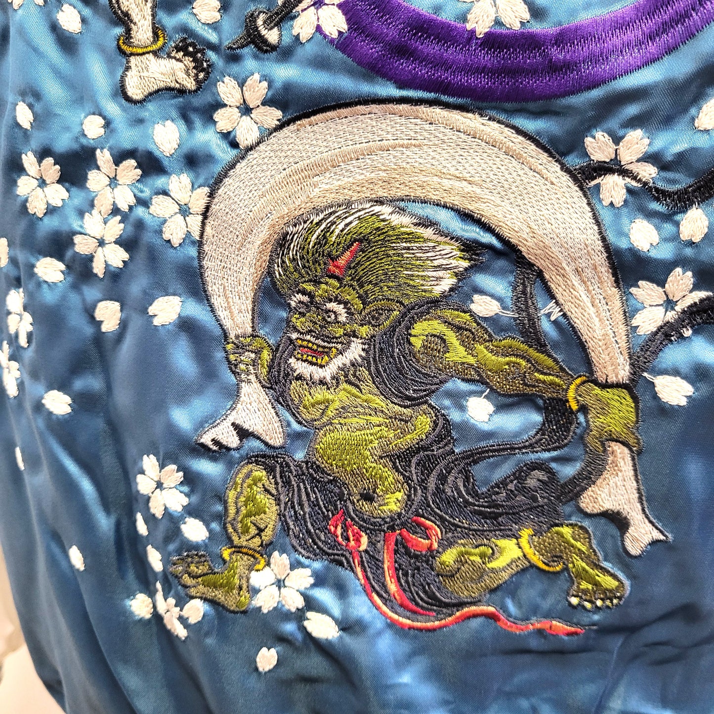 Sukajan Koi and Dragon - Navy