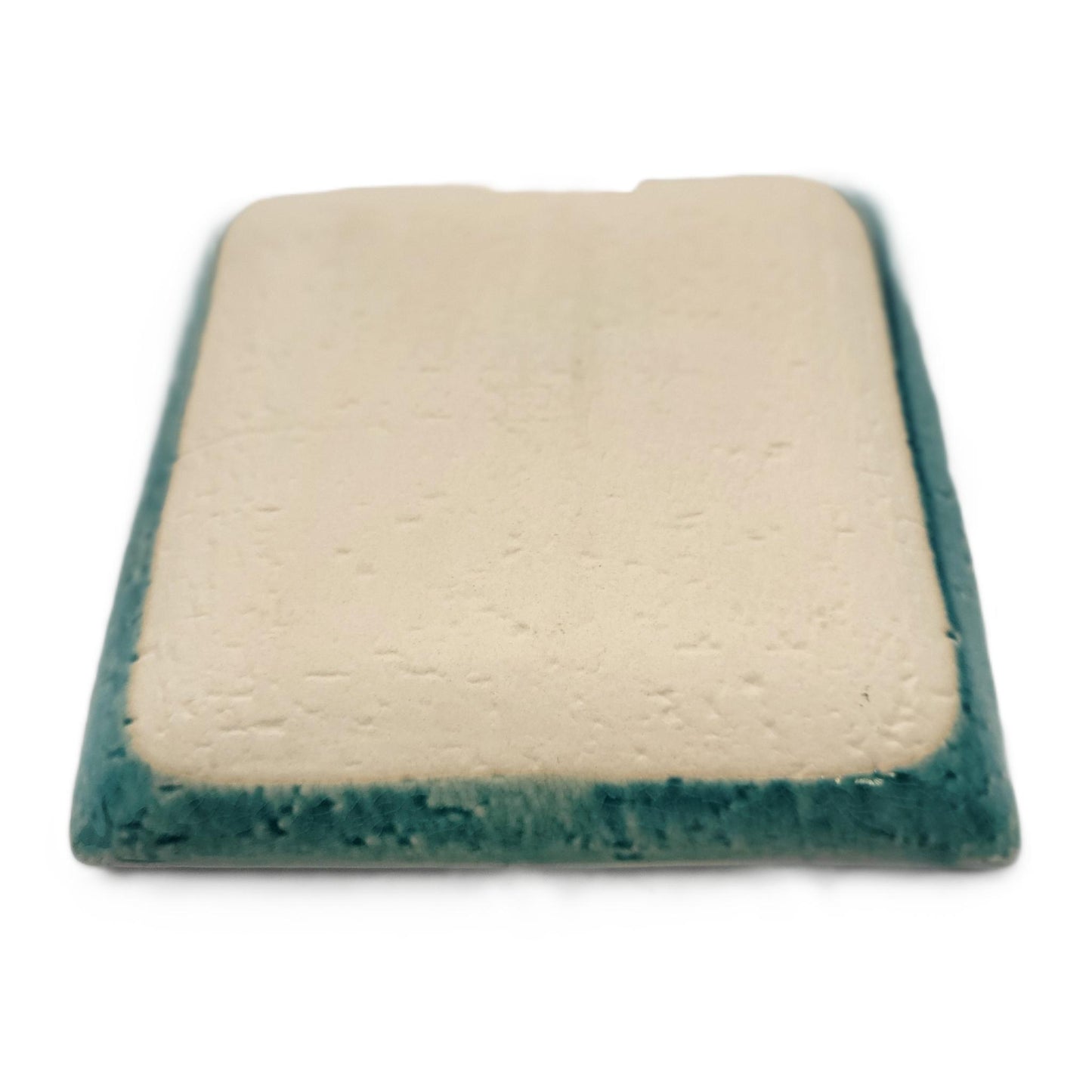 Assiettes artisanales – Série Turquoise "carrée et ovale"