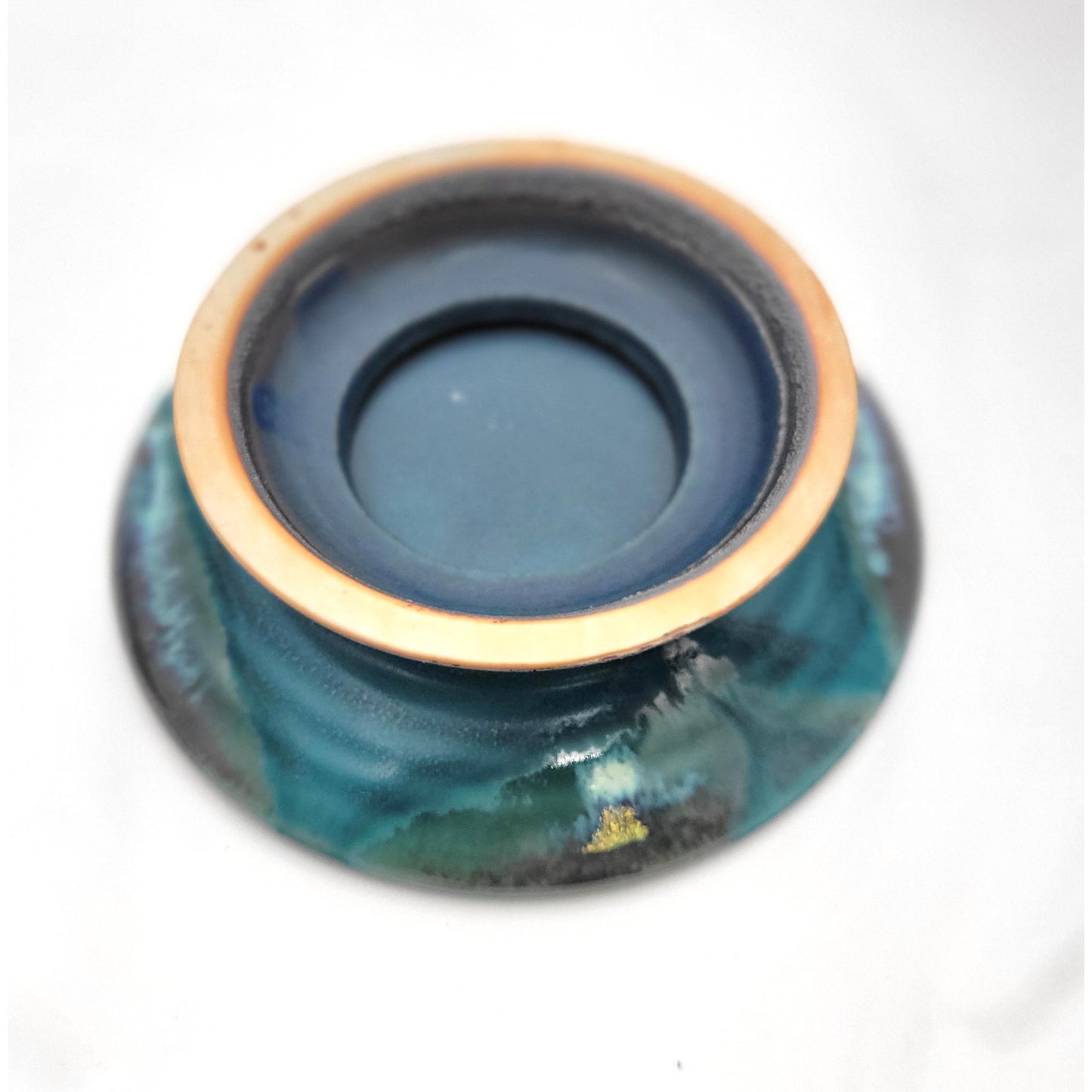 ASSIETTE TURQUOISE SPIRALE