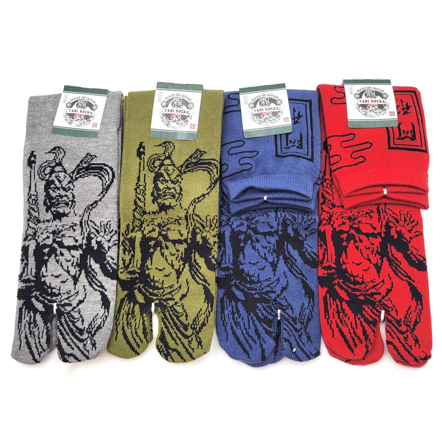 Japanese Tabi Socks - Nioh Pattern Buddhist Guardian Deities Size EU40-45