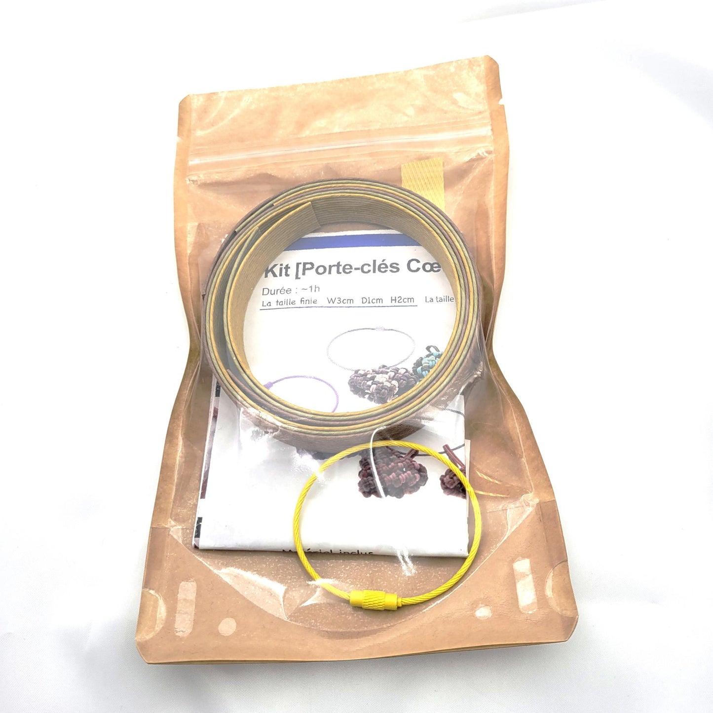 kit de porte-clés en forme de cœur à fabriquer soi-même.