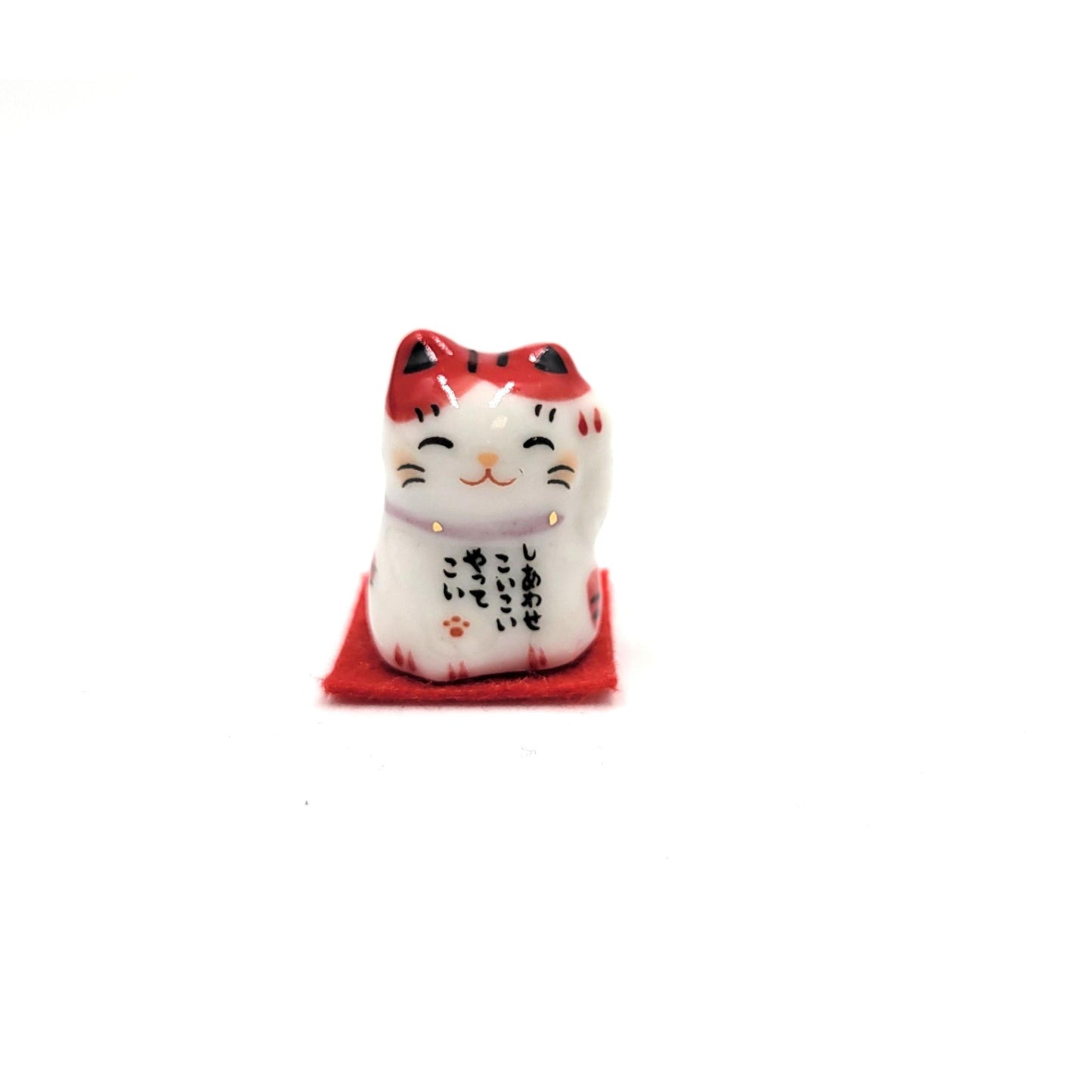 Set of 5 Tiny Maneki Neko with mat – Lucky Cats